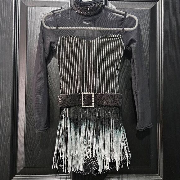 Weissman Other - Weissman NWOT child extra small black fringe dance costume jazz tap solo